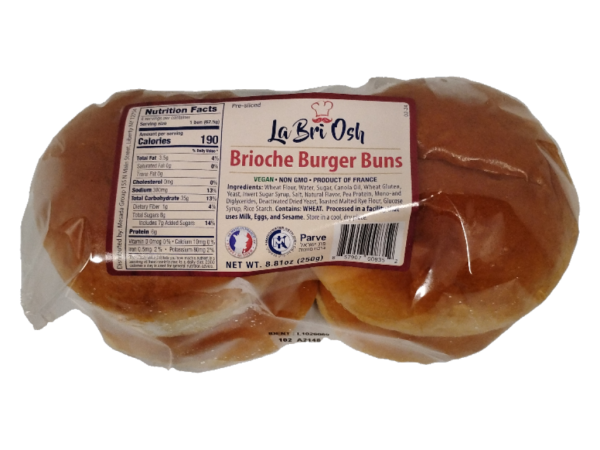 La Bri Osh Brioche Burger Buns, 4Pk
