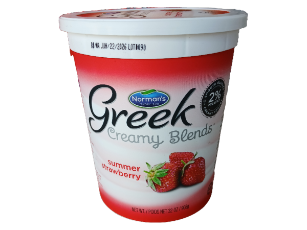 Norman's Greek Blended Yogurt Strawberry, 32oz