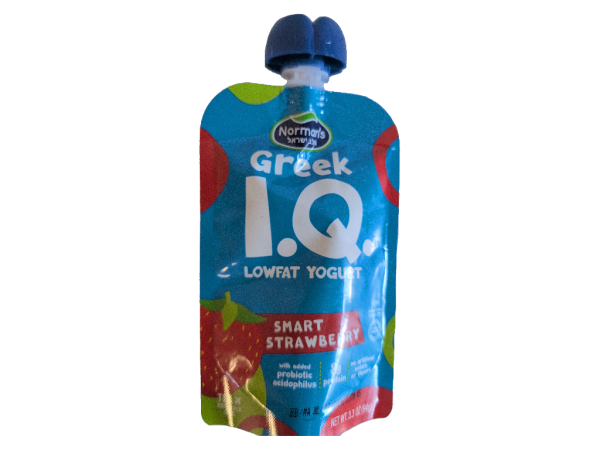 Norman's Greek Iq Smart Strawberry Lowfat Yogurt, 3.3oz