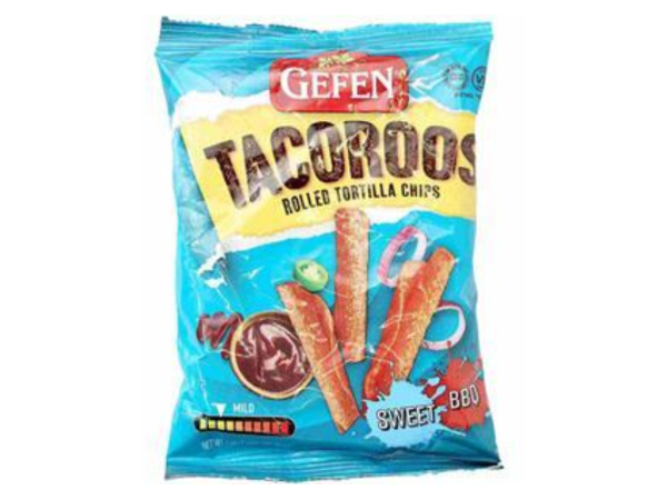 Gefen Rolled Tortilla Chips Bbq Tacoroos, 1oz