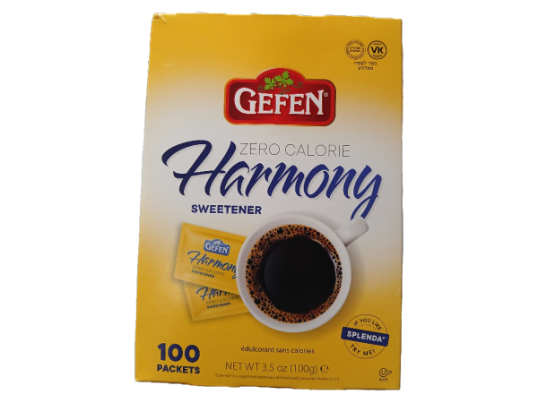 Gefen Zero Calorie Harmony Sweetener 100 ct, 3.5oz
