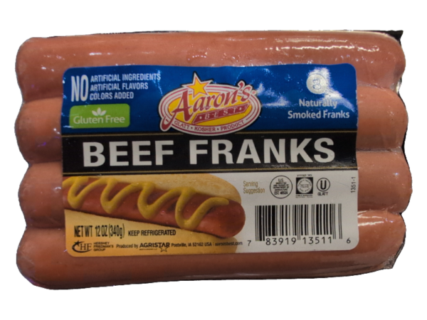 Aarons All Beef Franks 12x12oz