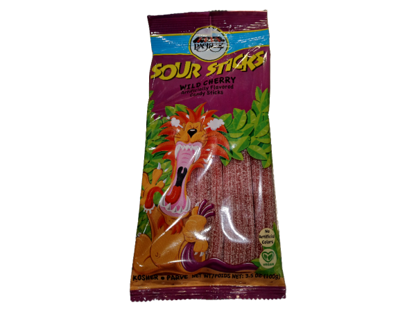 Pskz Sour Sticks Wild Cherry 24x3.5oz