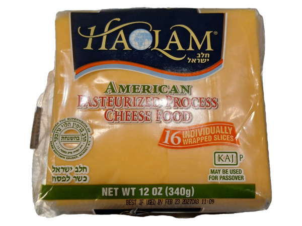 Haolam American Cheese Yellow 16 Slices, 12 Oz