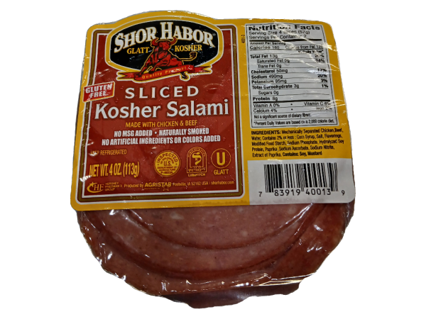 Sliced Kosher Salami 20x4oz