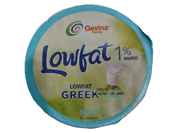 Gevina Greek Plain Yogurt 12x5.3oz