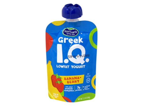 Norman's Greek Iq Banana-Berry Yogurt, 3.3oz