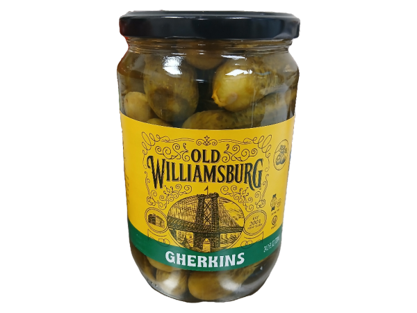 Old Wllliamsburg Gherkins, 24.3oz