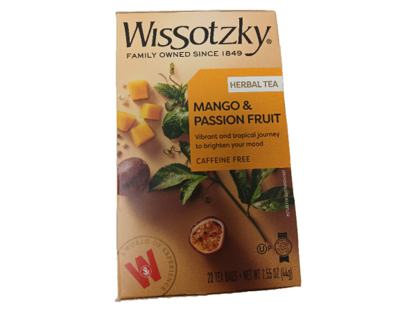 Wissotzky Herbal Tea Mango & Passion Fruit, 20Pk