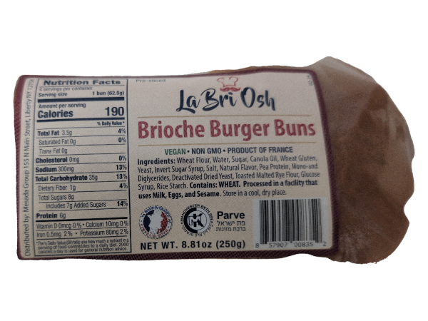 La Bri Osh Burger Buns 4ct 18x8.81oz