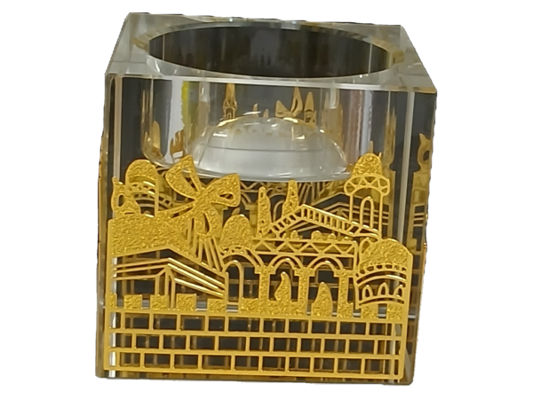 Candle Holder Gold City Glass