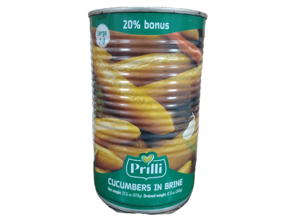 Pri Cucumbers In Brine 7-9 12x24oz