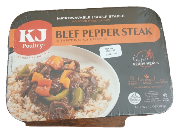 Kj Meat Ready Meal Beef Pepper Steak, 12oz