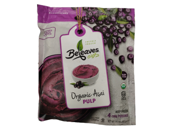 Frozen Acai Pulp Org 14.1oz Beleaves